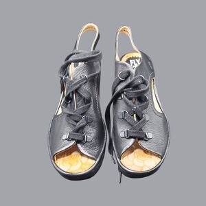 Fly London Women's Black Lace-Up Boots Size 9